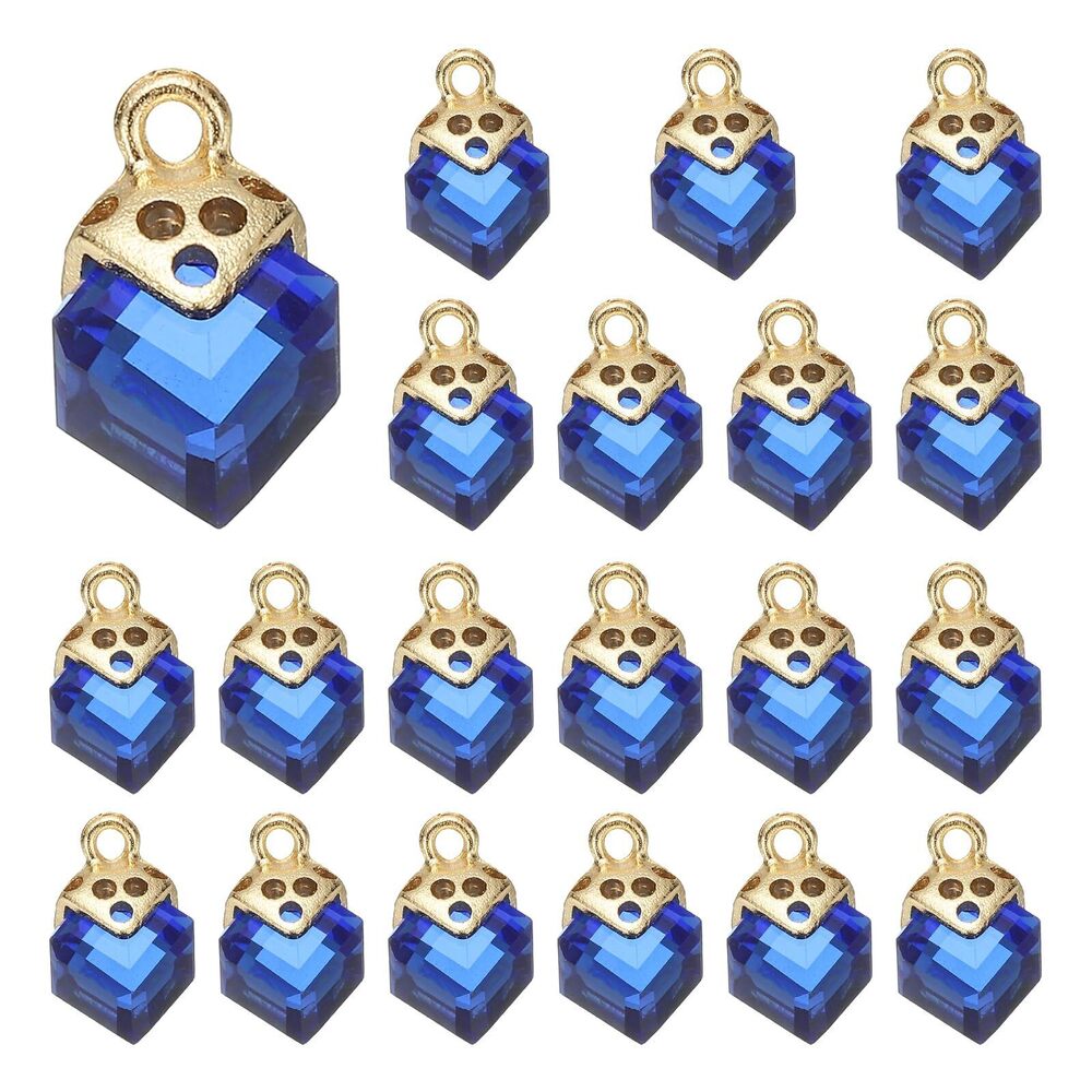 9036 20 Pcs Rhinestone Charm Cubic Zirconia Square Crystal Rhinestones